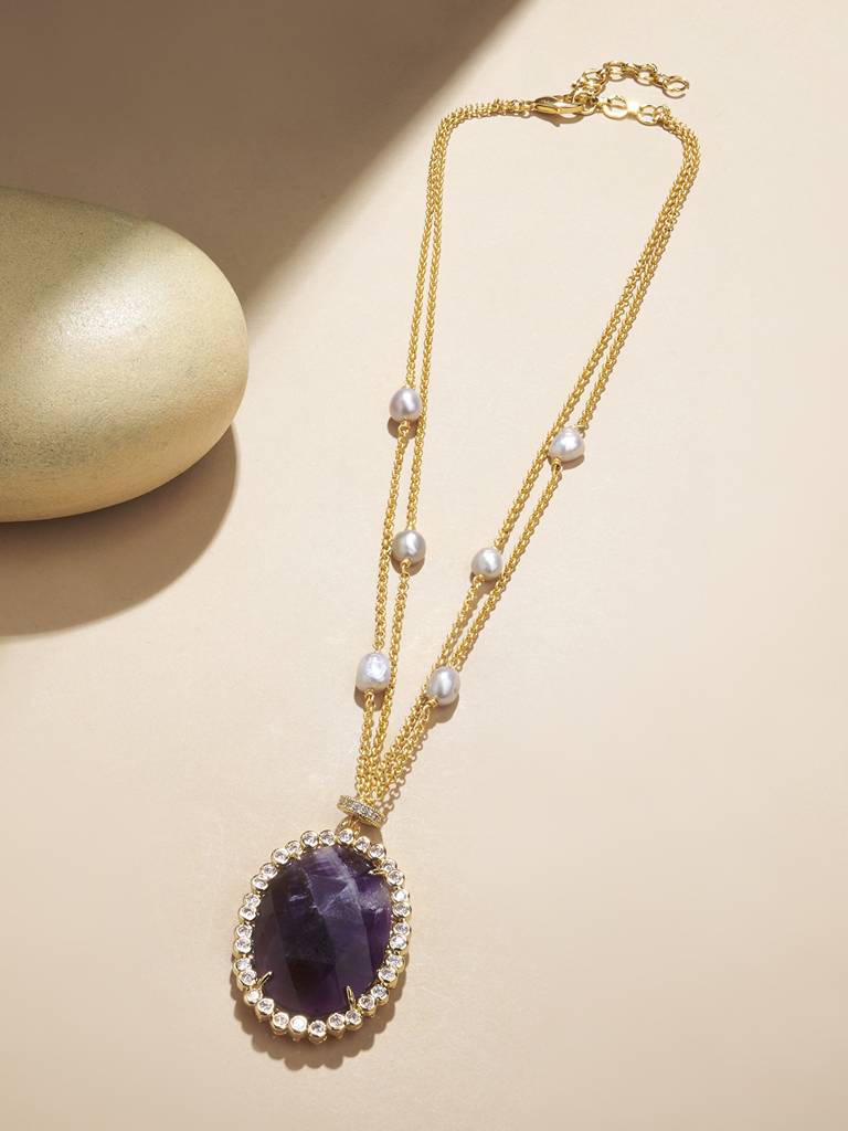 Effervescent Amethyst Necklace : JBRNK19FB24