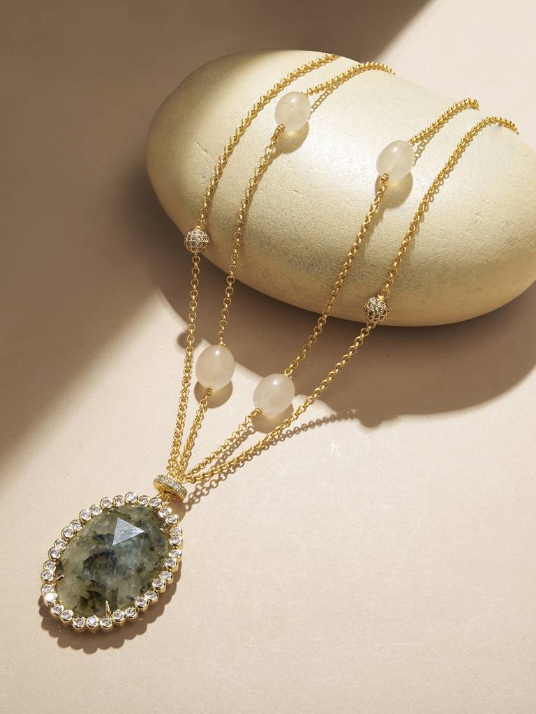 Charming Jade Necklace : JBRNK9FB24