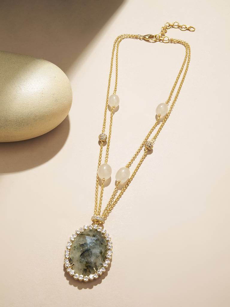 Charming Jade Necklace : JBRNK9FB24