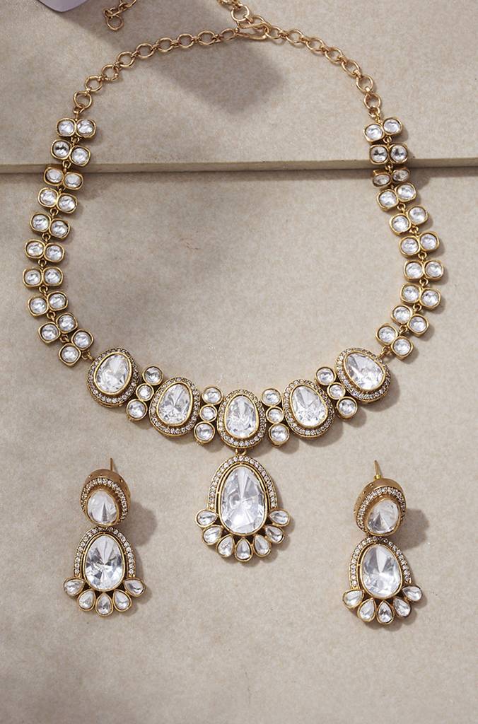 Enchanted Polki Necklace Set : JBRNS4FB24