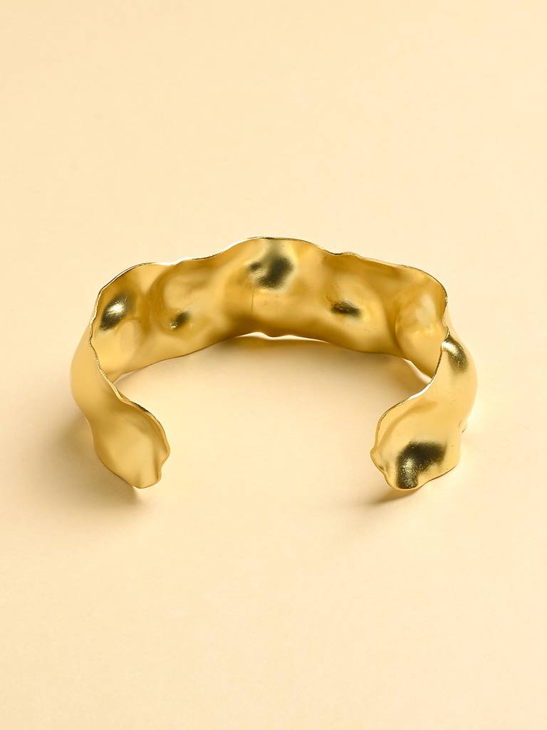 Gold Wave Open Cuff