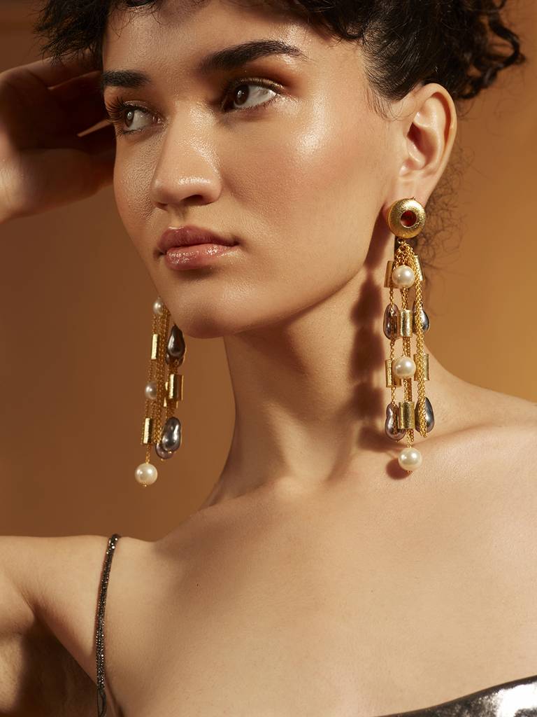 Pearl Shower Drop Earrings