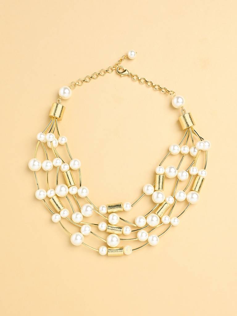 Pearl Multi String Choker