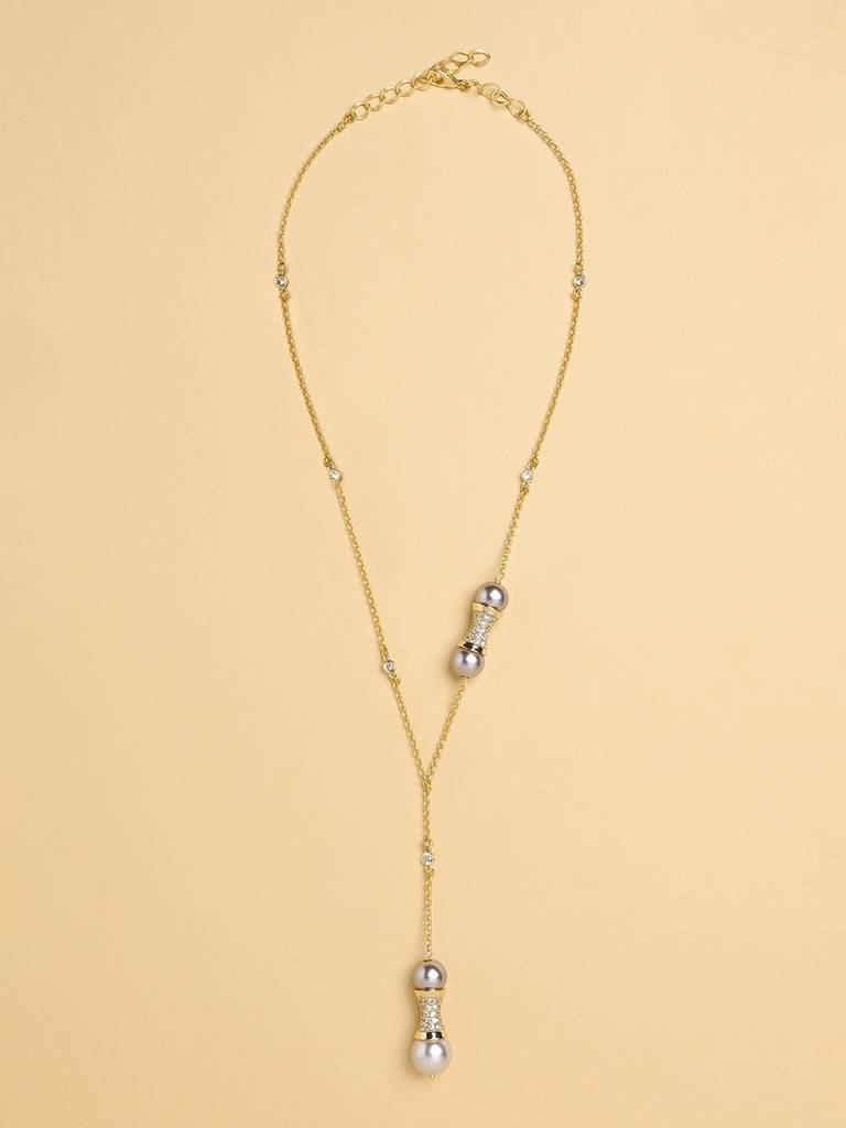 Pearl Handle Lariat Necklace