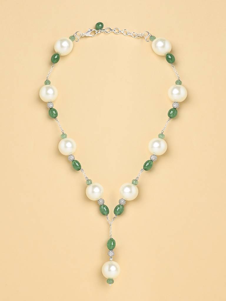 Garden Pearl Lariat Necklace