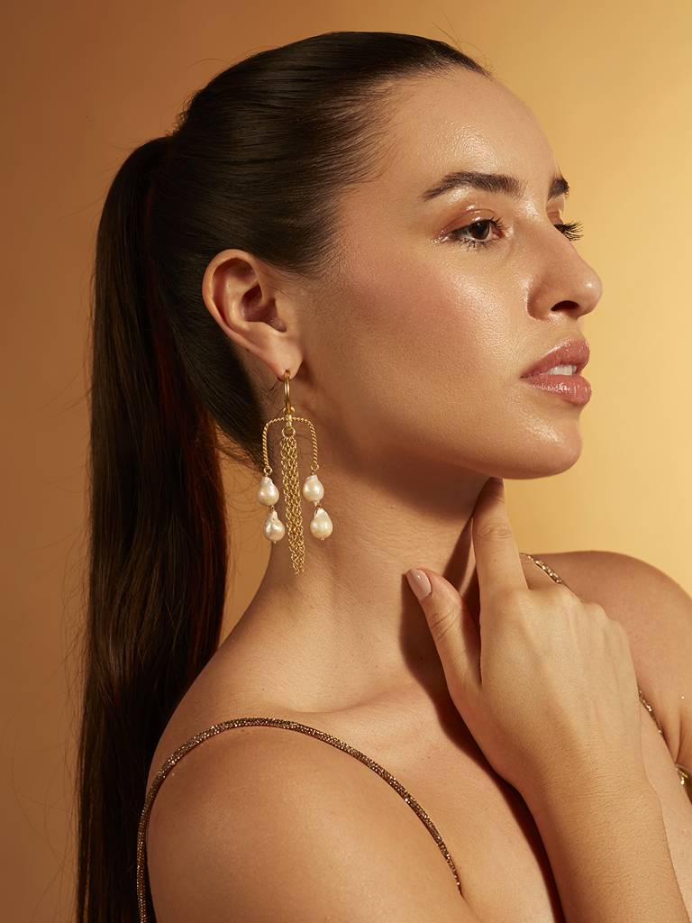 Pearl Cascade Drop Earrings