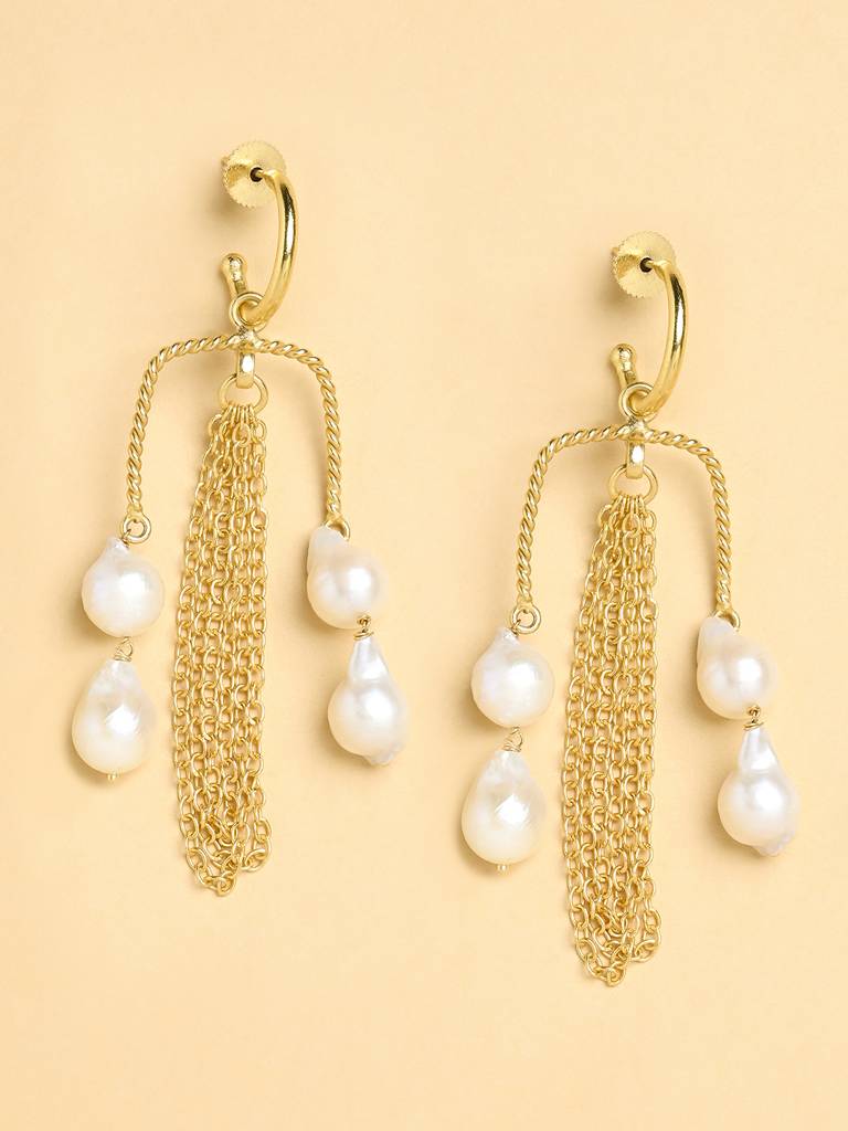 Pearl Cascade Drop Earrings