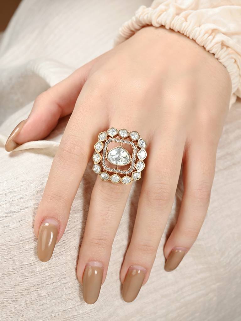 Enigmatic Polki Ring : JBRRG11FB24