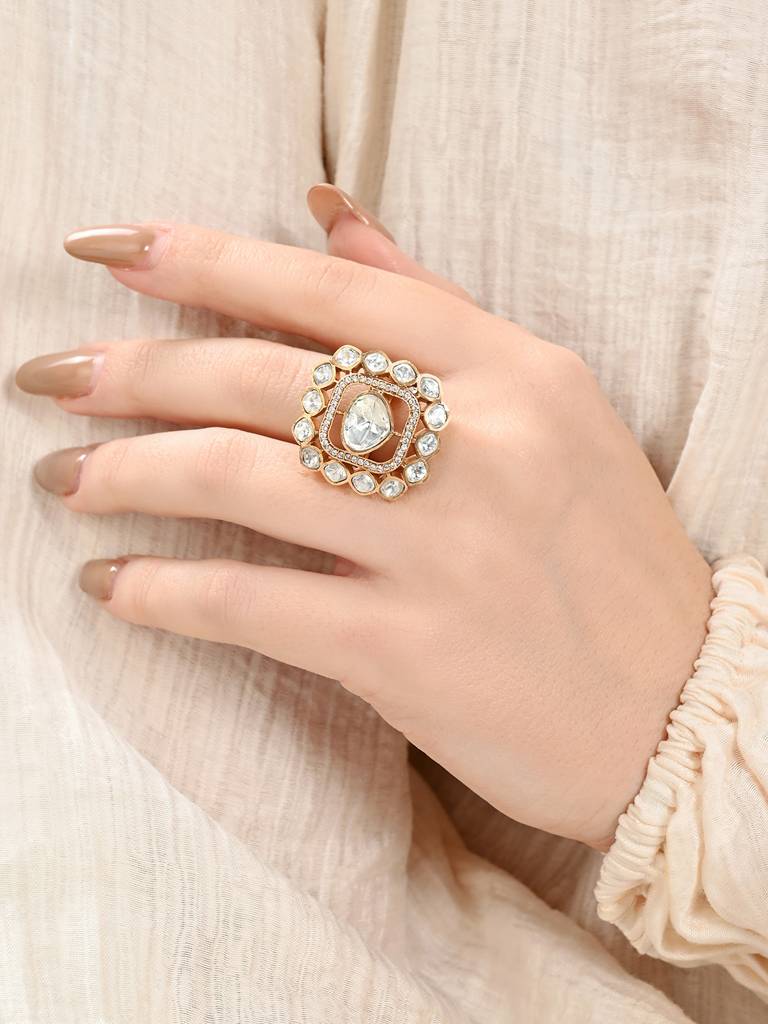 Enigmatic Polki Ring : JBRRG11FB24