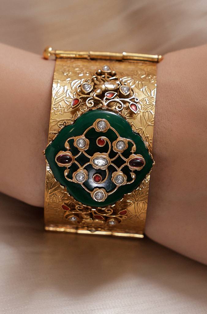 Golden Kada With Green Accents : JBRSSBR24