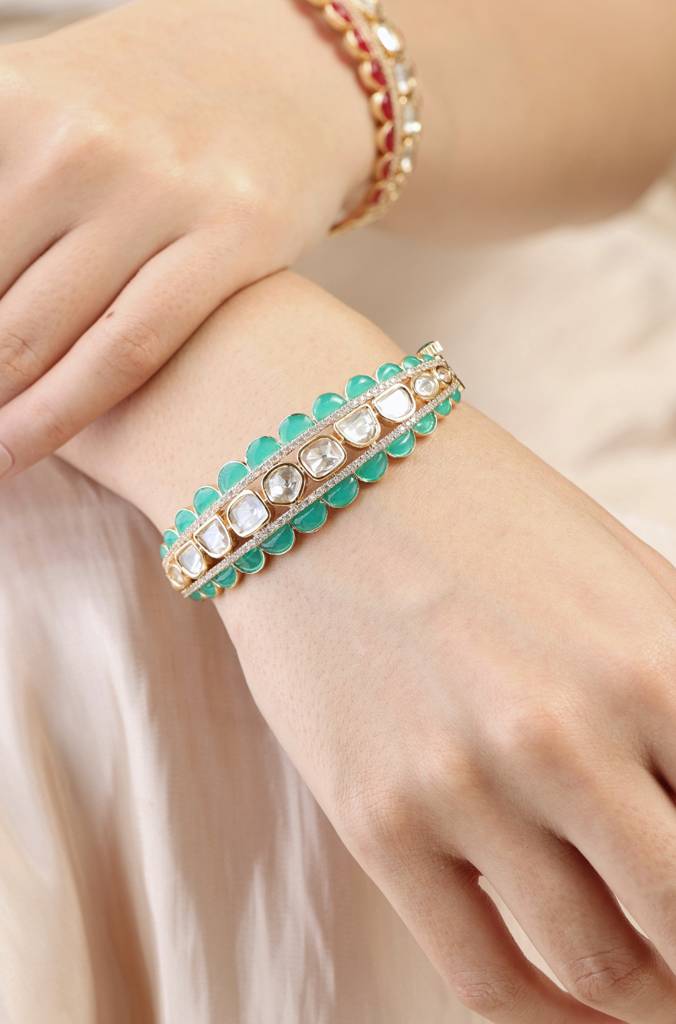 Amber Green Bangle : JBRSSBR94