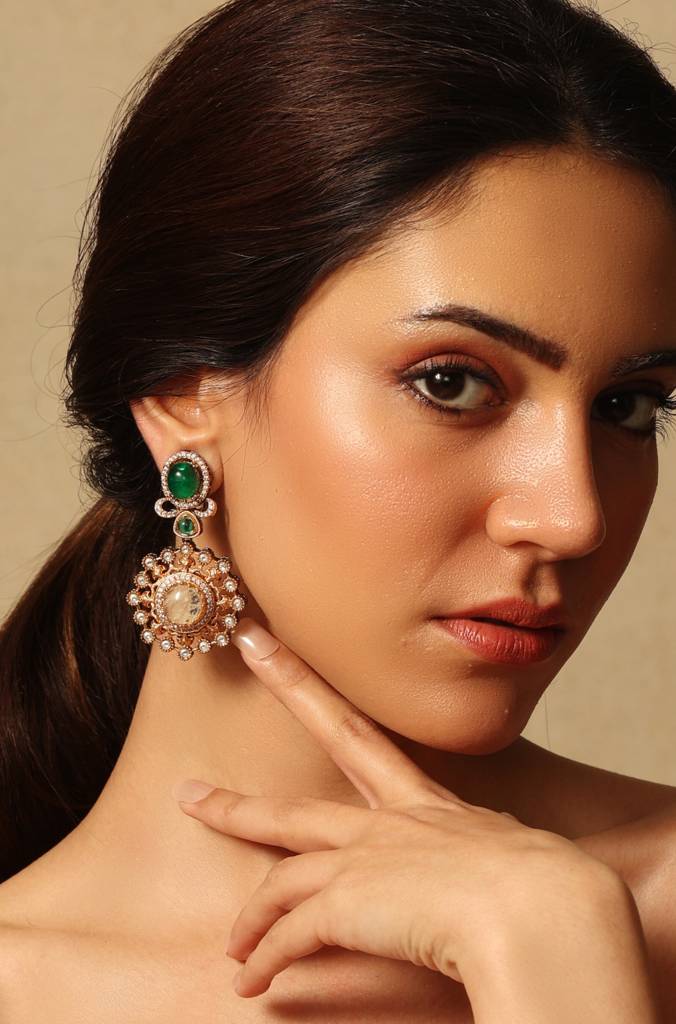 Celestial Scroll Drop Earrings : JBRSSER223