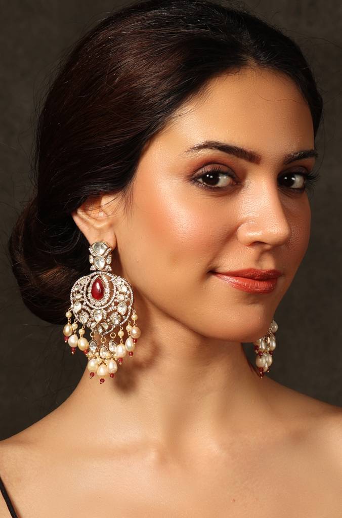 Imperial Sheen Chandbali Earrings : JBRSSER240