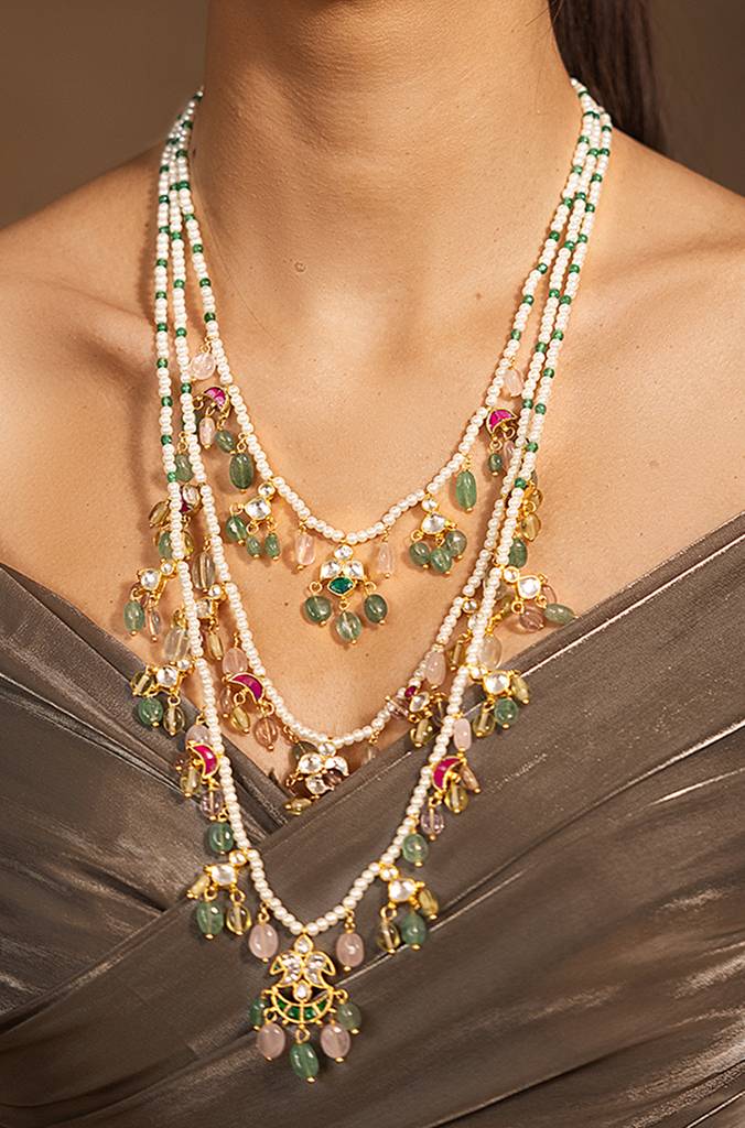 Regal Multi Colour Necklace : JBRSSNK209