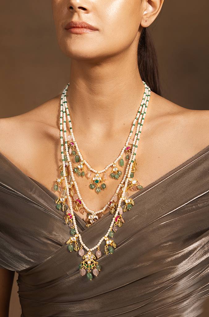Regal Multi Colour Necklace : JBRSSNK209