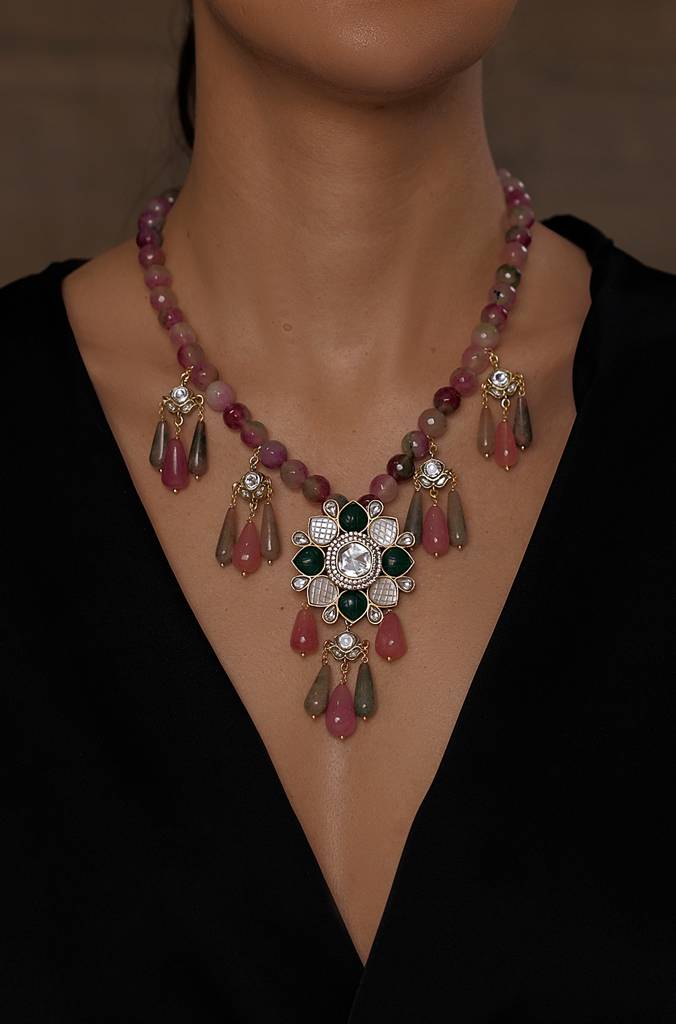 Radiant Mosaic Necklace : JBRSSNK234
