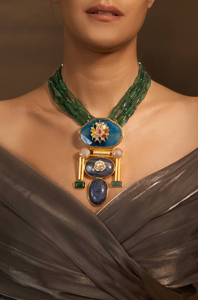 Stylish Multi Colour Necklace : JBRSSNK240