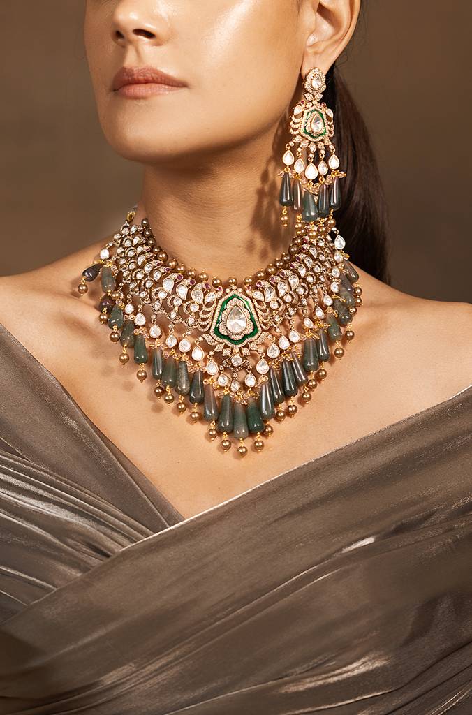 Chic Choker Necklace Set : JBRSSNK241