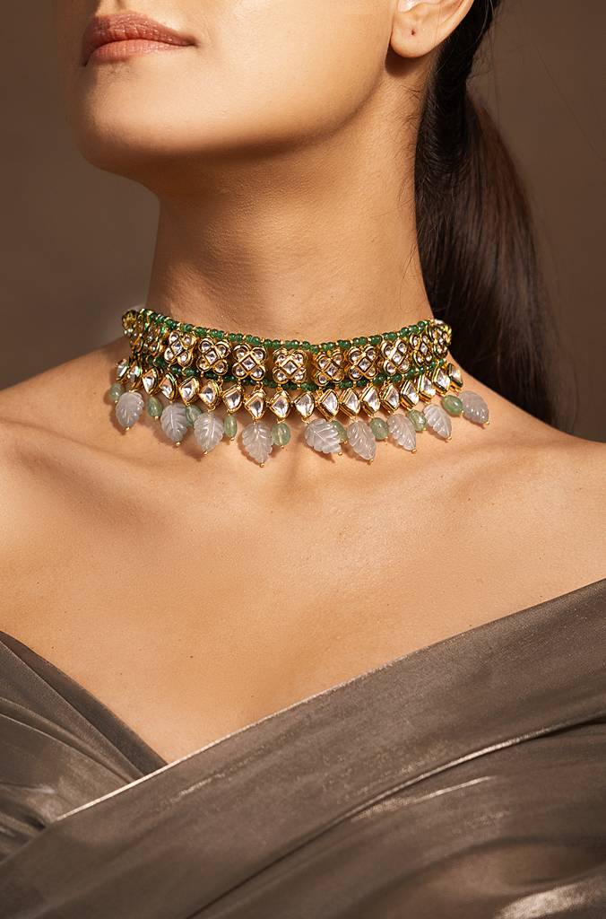Enchanting Green-Gold Choker Necklace Enchanting Green-Gold