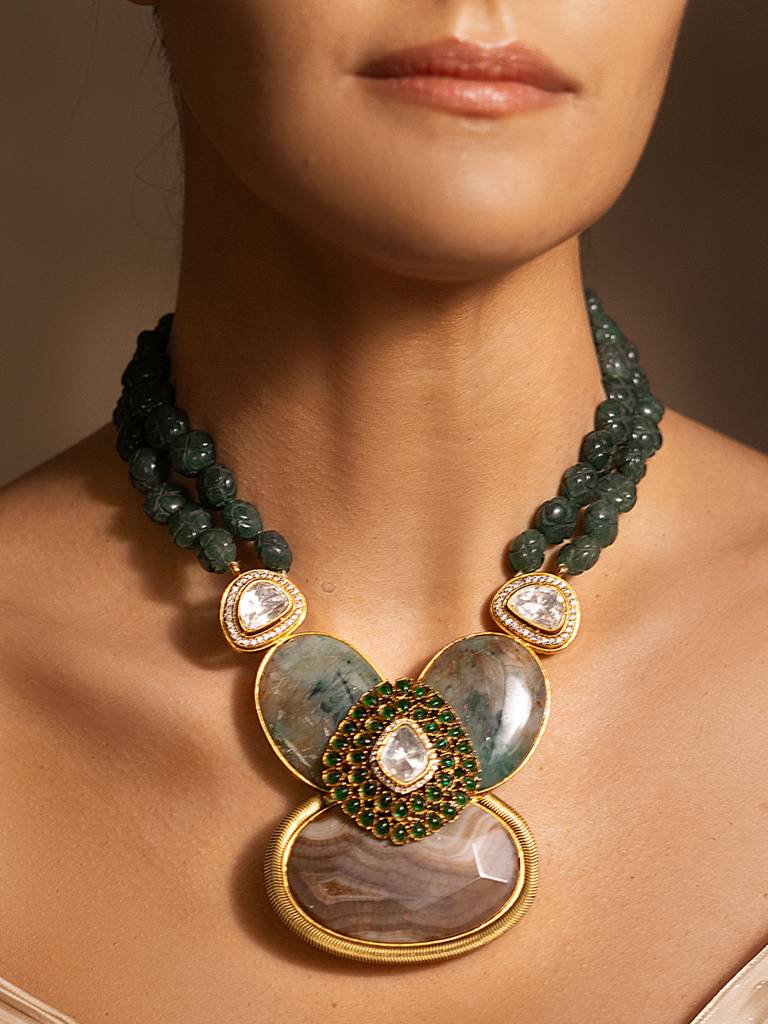 Beautiful Multi Colour Necklace : JBRSSNK256