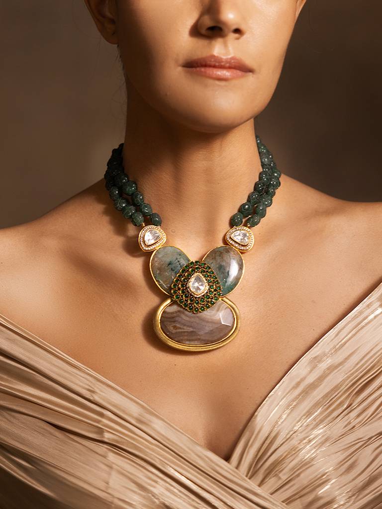 Beautiful Multi Colour Necklace : JBRSSNK256