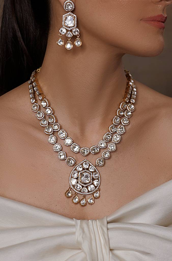 Layered Polki Kundan Festive Set : JBRSSNK30