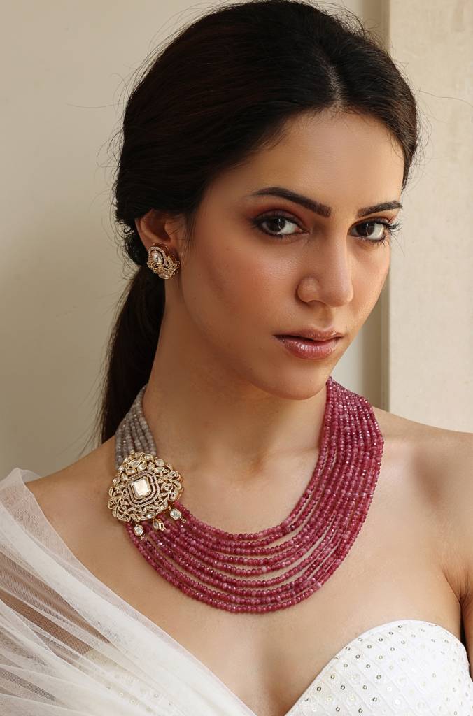 Crimson Currents Necklace Set : JBRSSNK431