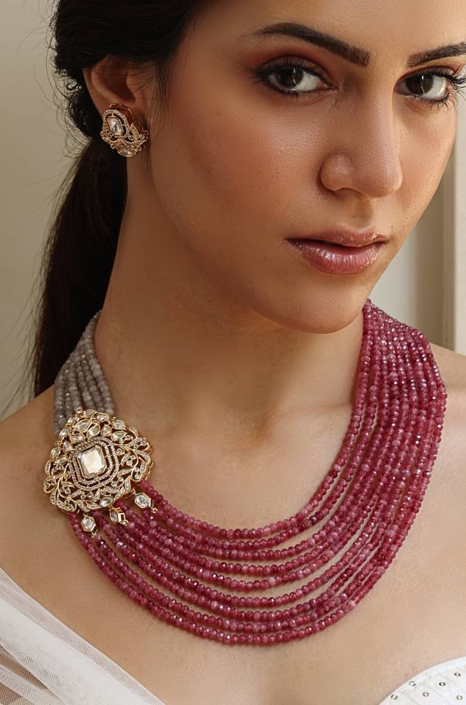 Crimson Currents Necklace Set : JBRSSNK431