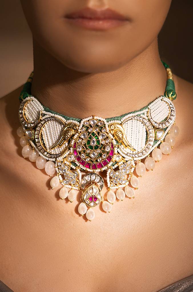 Regal Multi Colour Choker Necklace : JBRSSNK45