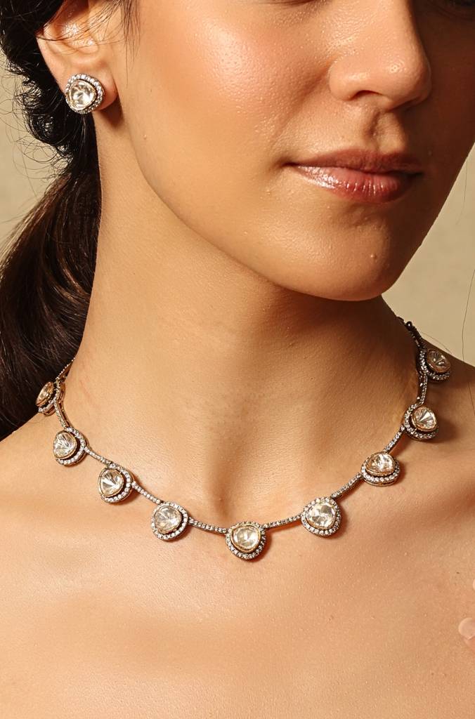 Subtle Sparkle Necklace Set : JBRSSNK452