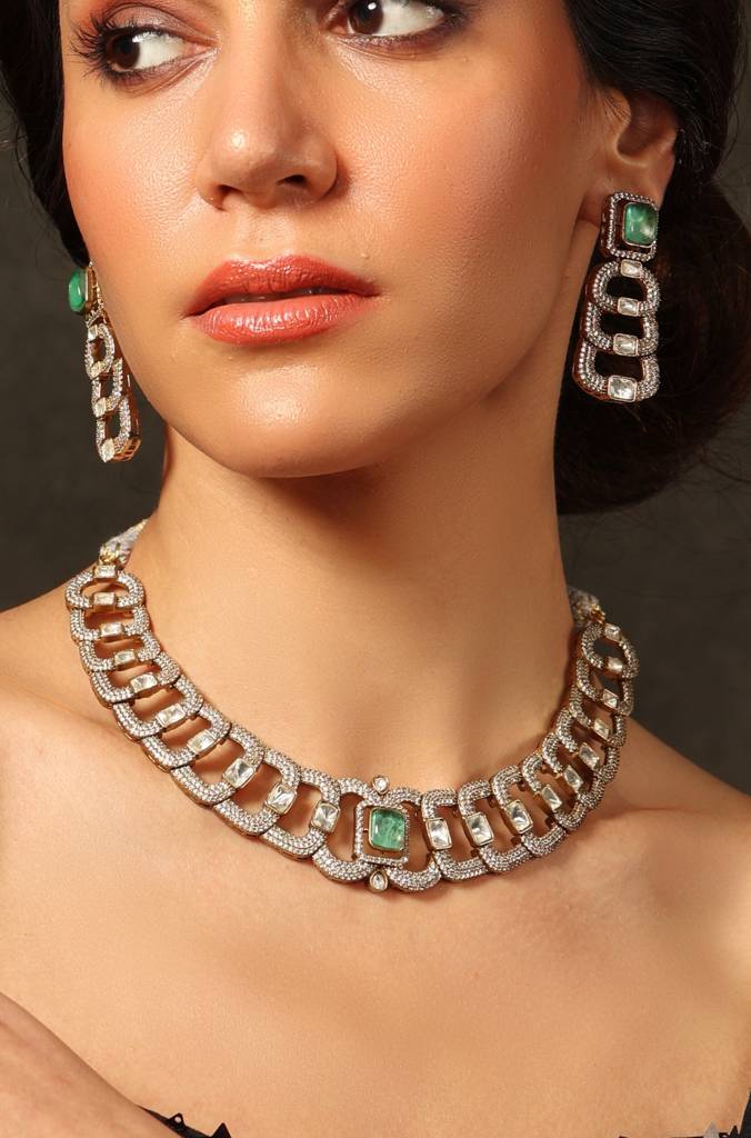 Empress Amuse Necklace Earrings Set : JBRSSNK497