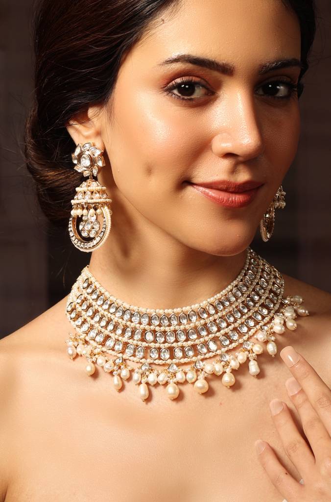 Frost Bloom Necklace Set : JBRSSNK511