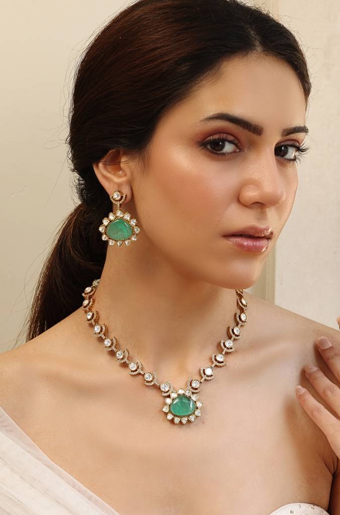 Verdant Valore Necklace Set : JBRSSNK516