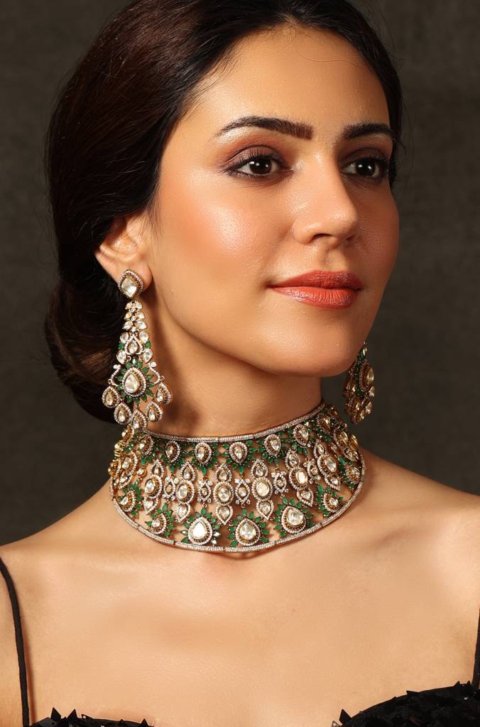 Garden Jeweled Necklace Set : JBRSSNK518