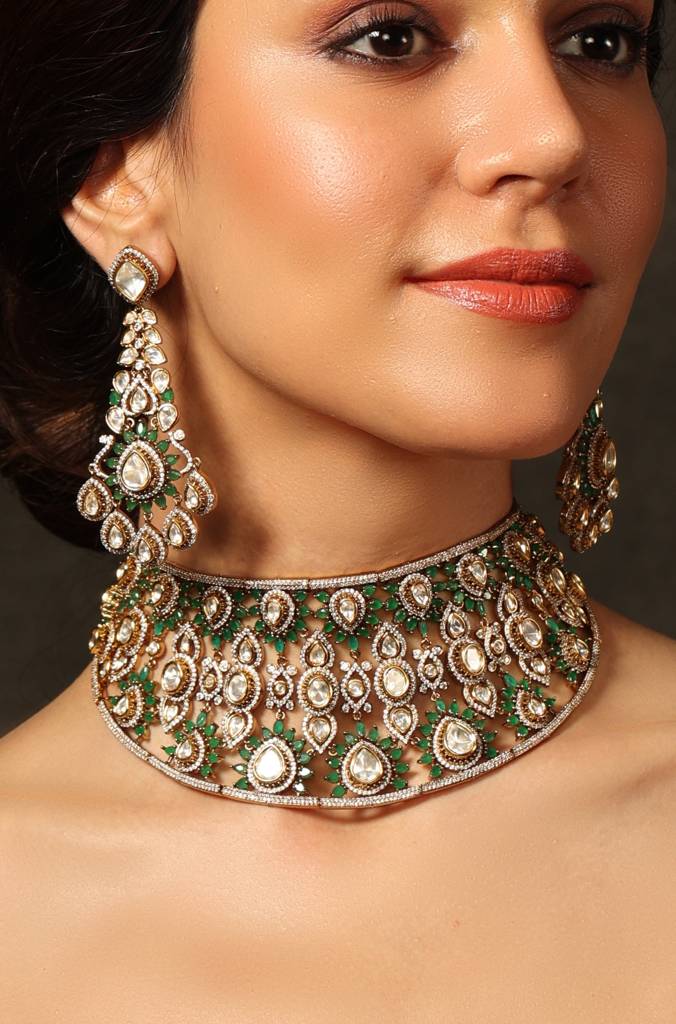Garden Jeweled Necklace Set : JBRSSNK518
