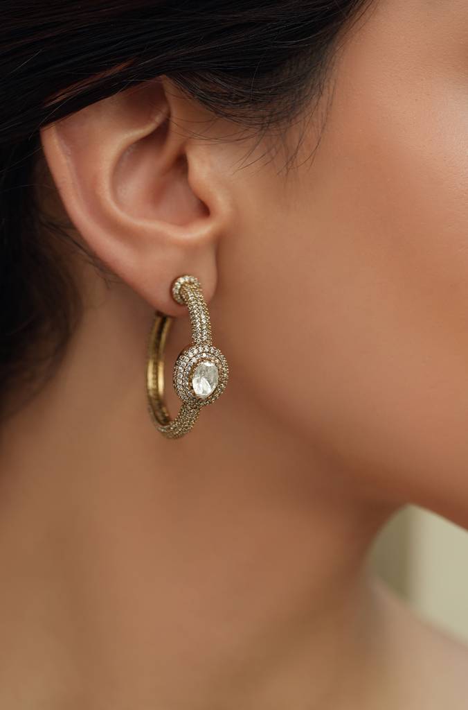 Opulent Hoop Charm Earring : JBRTJSER90