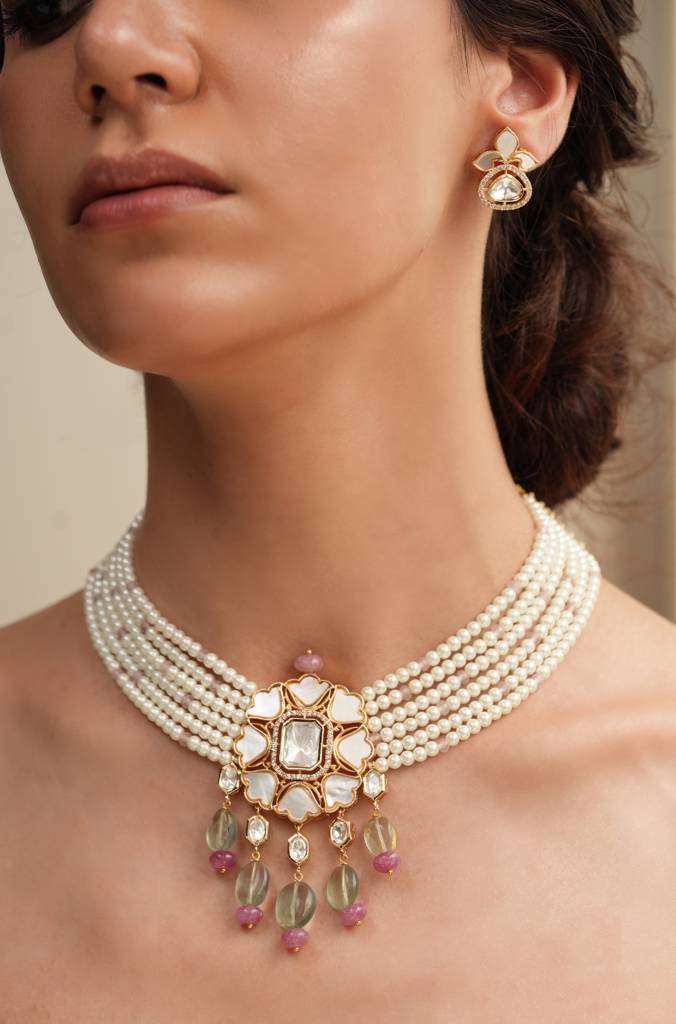 Peachy Glow Necklace Set : JBRTJSNKS139