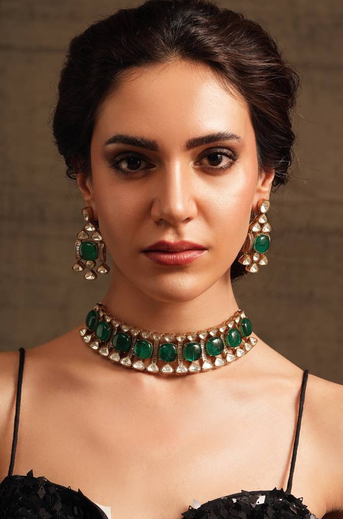 Indo Chic Green Choker Set : JBRTJSNKS144