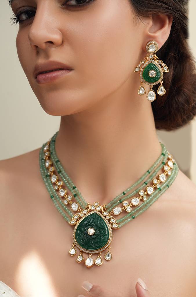 Green Harmony Polki Set : JBRTJSNKS147