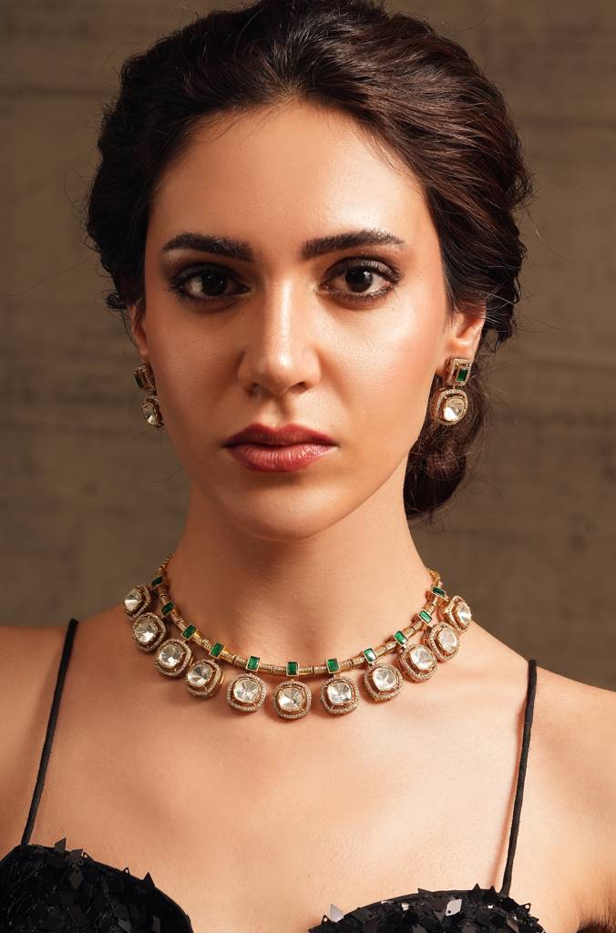 Polki Drop Necklace Set : JBRTJSNKS20