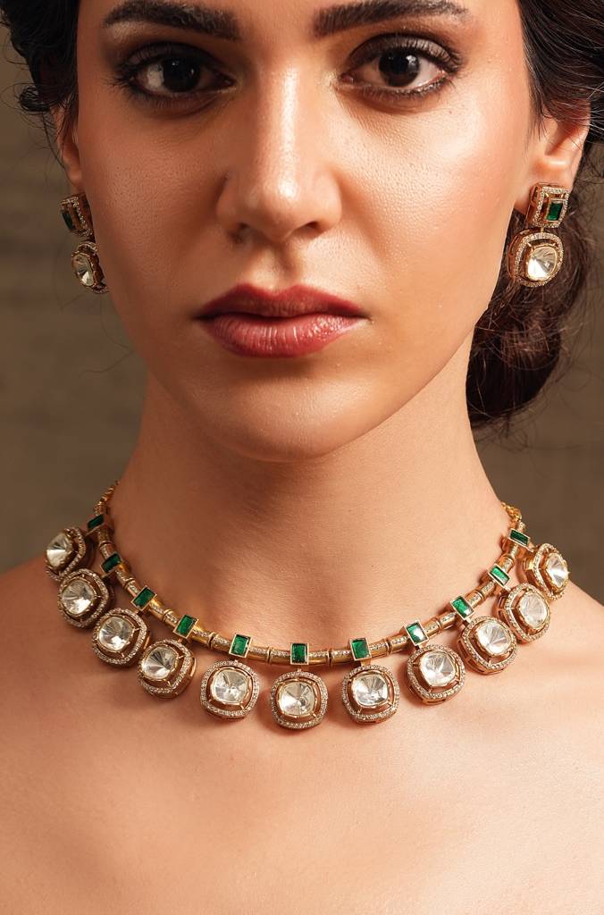 Polki Drop Necklace Set : JBRTJSNKS20