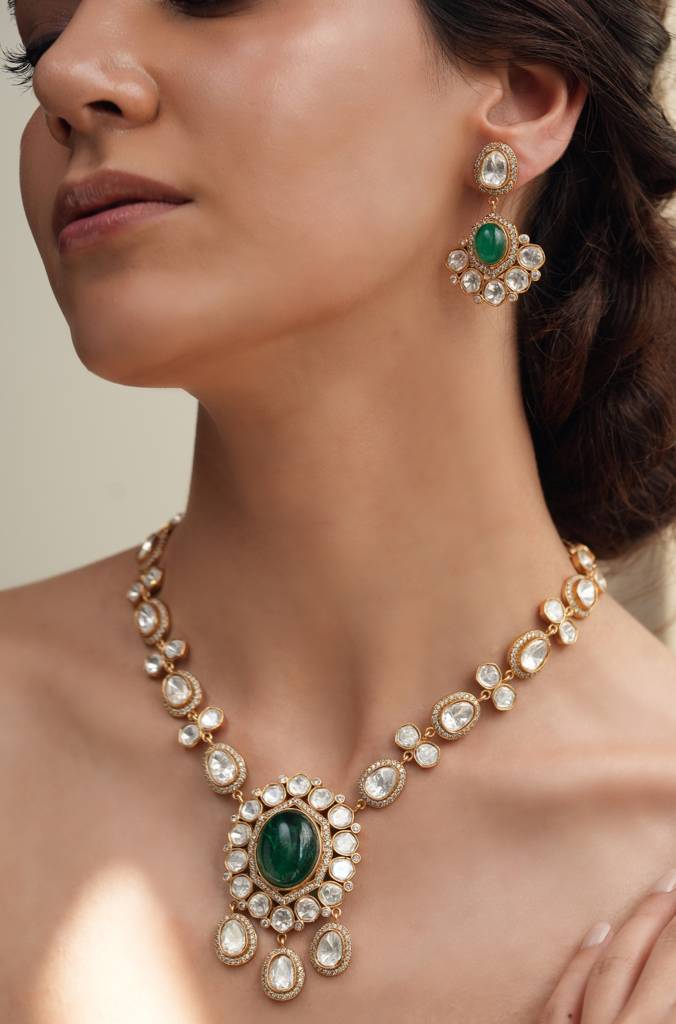 Green Luxe Polki Set : JBRTJSNKS40