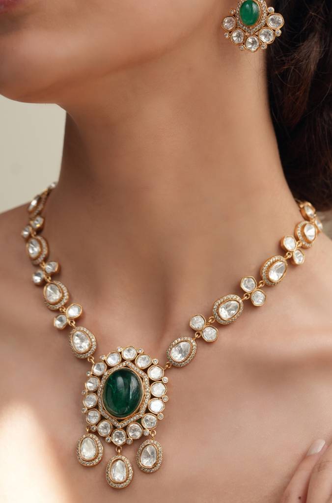 Green Luxe Polki Set : JBRTJSNKS40