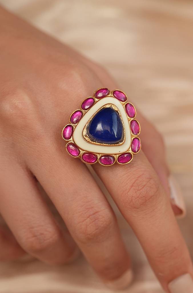 Blue Mirage Triangle Ring : JBRTJSRG118