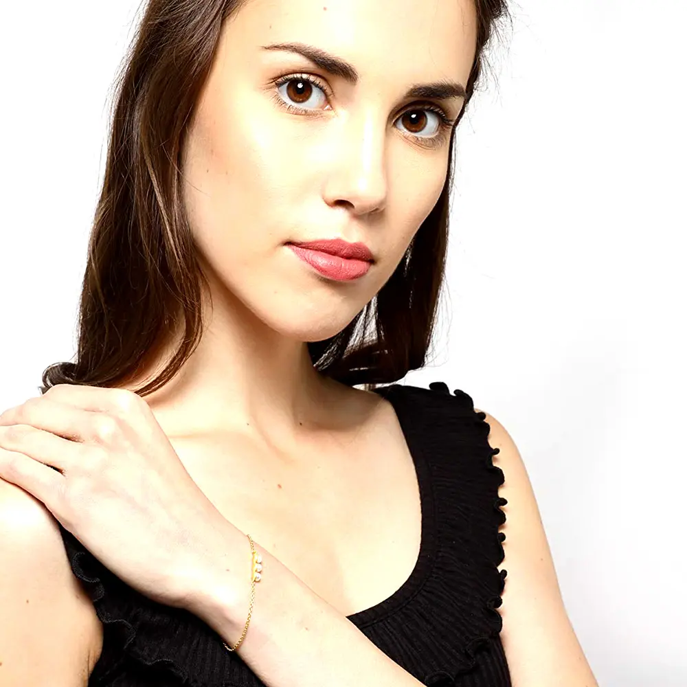 Sterling Silver Round Pearl Bracelet : JCBGDW-336