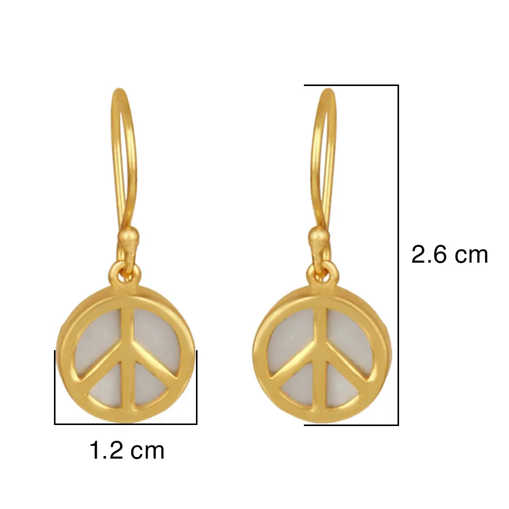 Sterling Silver Mother Of Pearl Round Hook Earring : JCCSERDW-2705