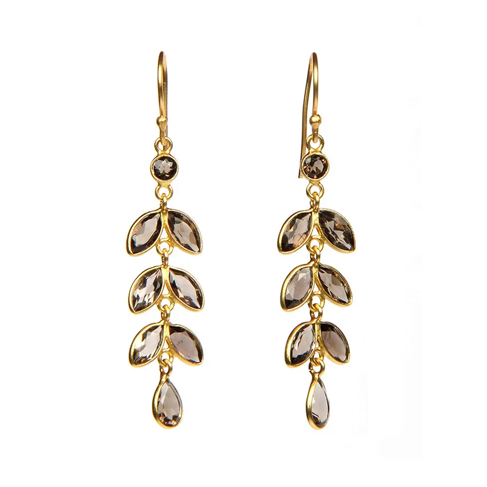 Sterling Silver Topaz Earrings : JCERDW-011