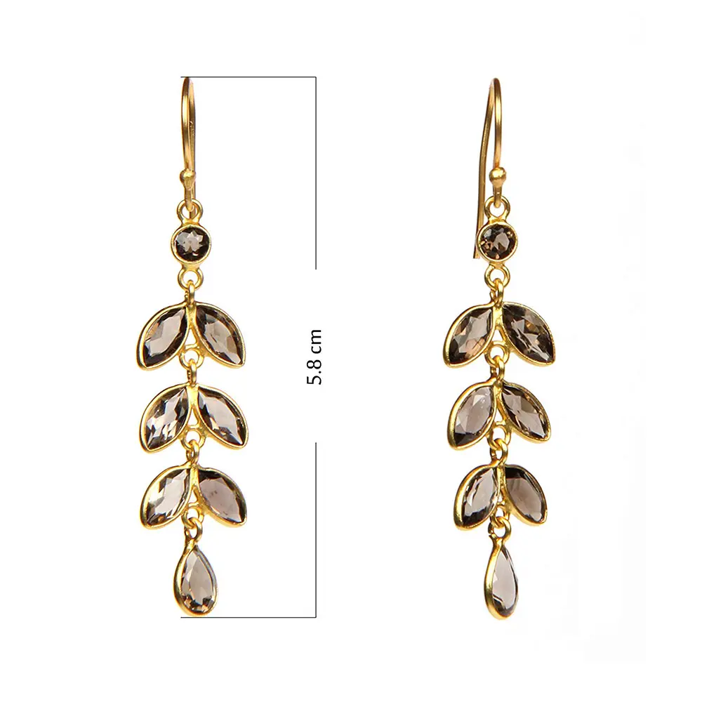 Sterling Silver Topaz Earrings : JCERDW-011