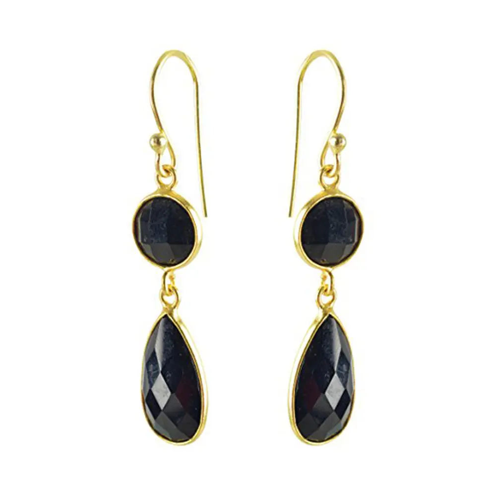 925 Sterling Silver Black Onyx Earrings : JCERDW-219