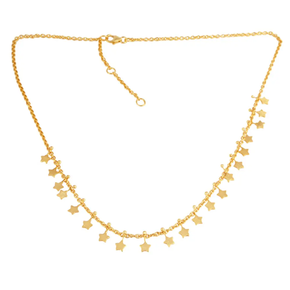 Sterling Silver Star Gold Finish Necklace : JCPEDW-2724